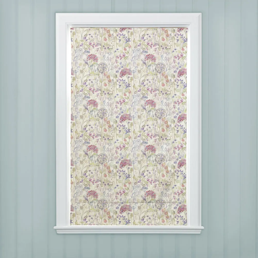 Country Hedgerow Printed Cotton Made to Measure Roman Blinds Mini Classic Cream