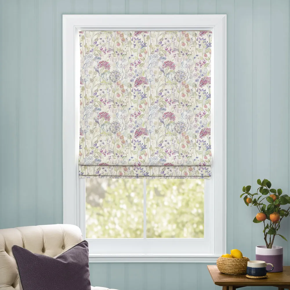 Country Hedgerow Printed Cotton Made to Measure Roman Blinds Mini Classic Cream