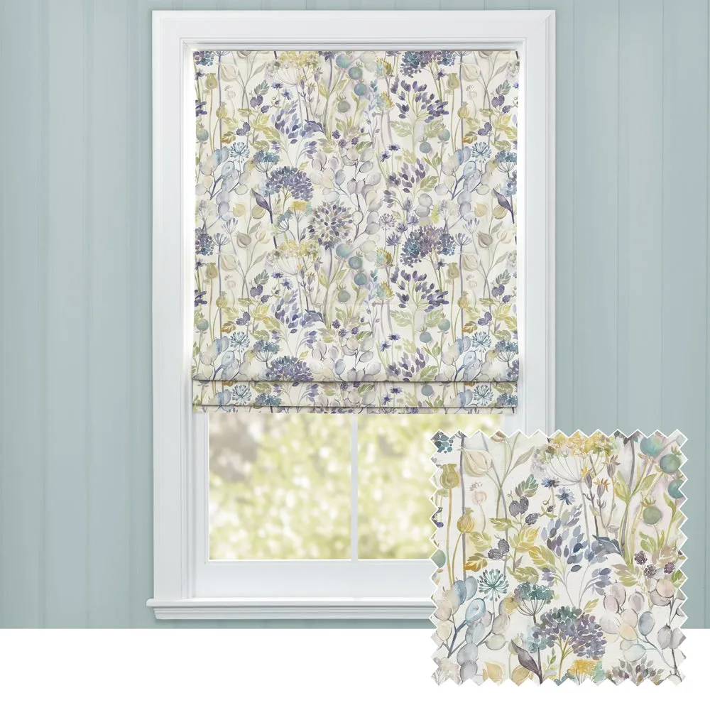 Country Hedgerow Printed Cotton Made to Measure Roman Blinds Sky/Cream chic floor carpet  