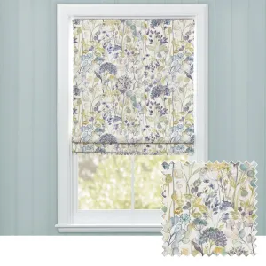 Country Hedgerow Printed Cotton Made to Measure Roman Blinds Sky/Cream chic floor carpet  