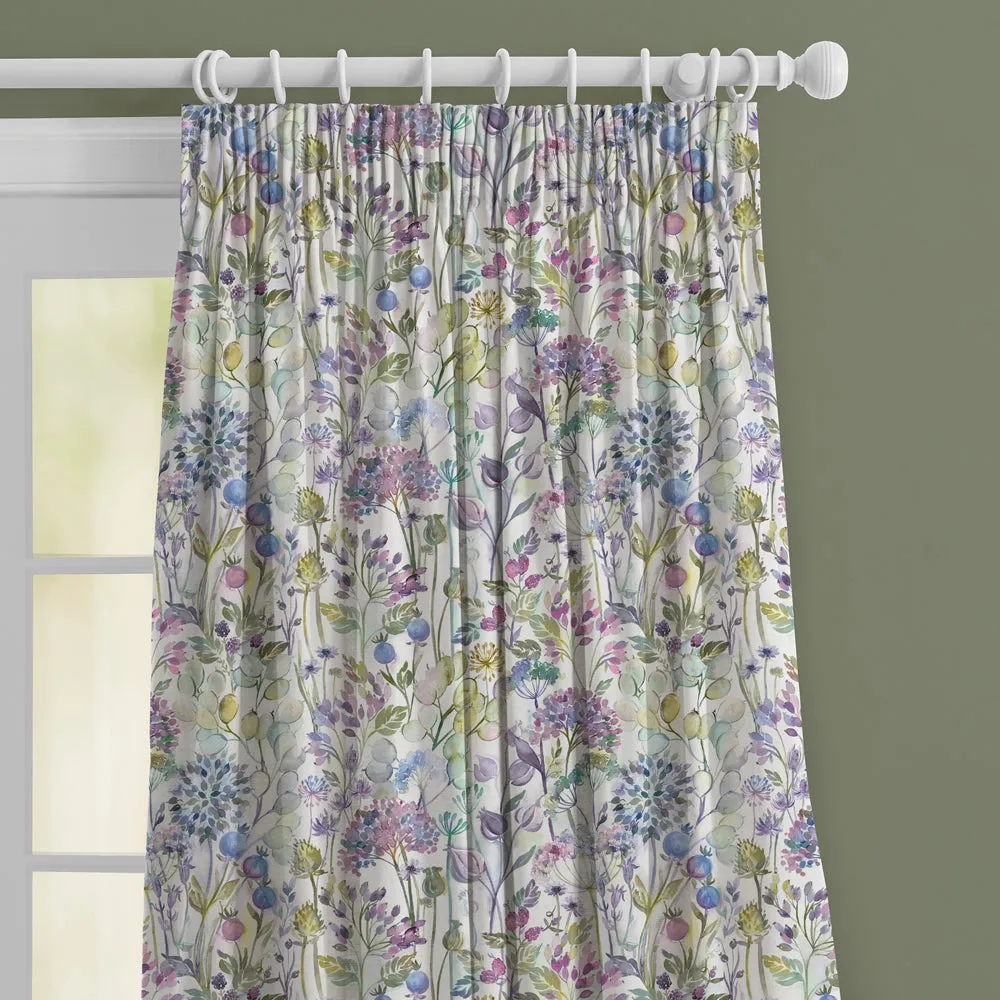Country Hedgerow Printed Made to Measure Curtains Lilac