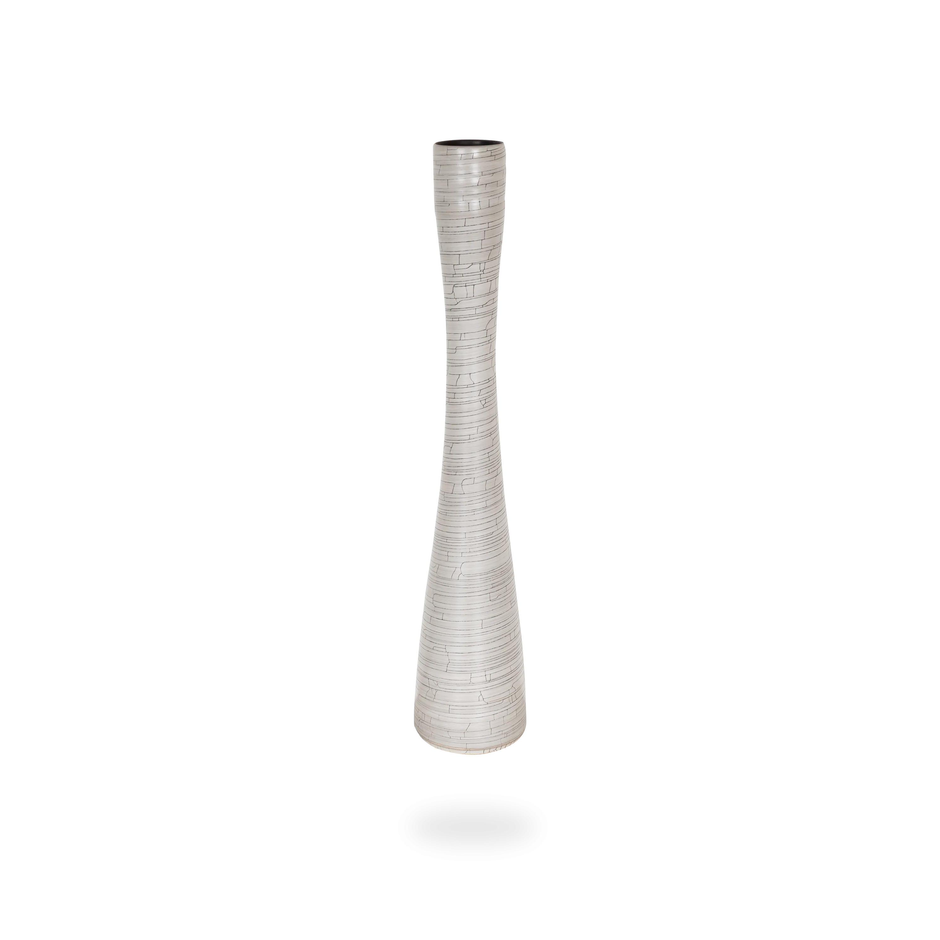 Crackle Flute Vase