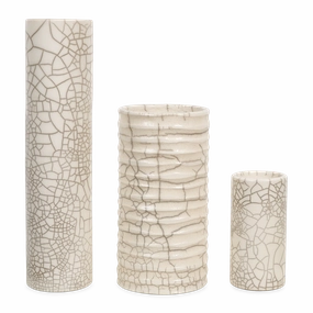 Crackle Cylinder Vase creative interior decor