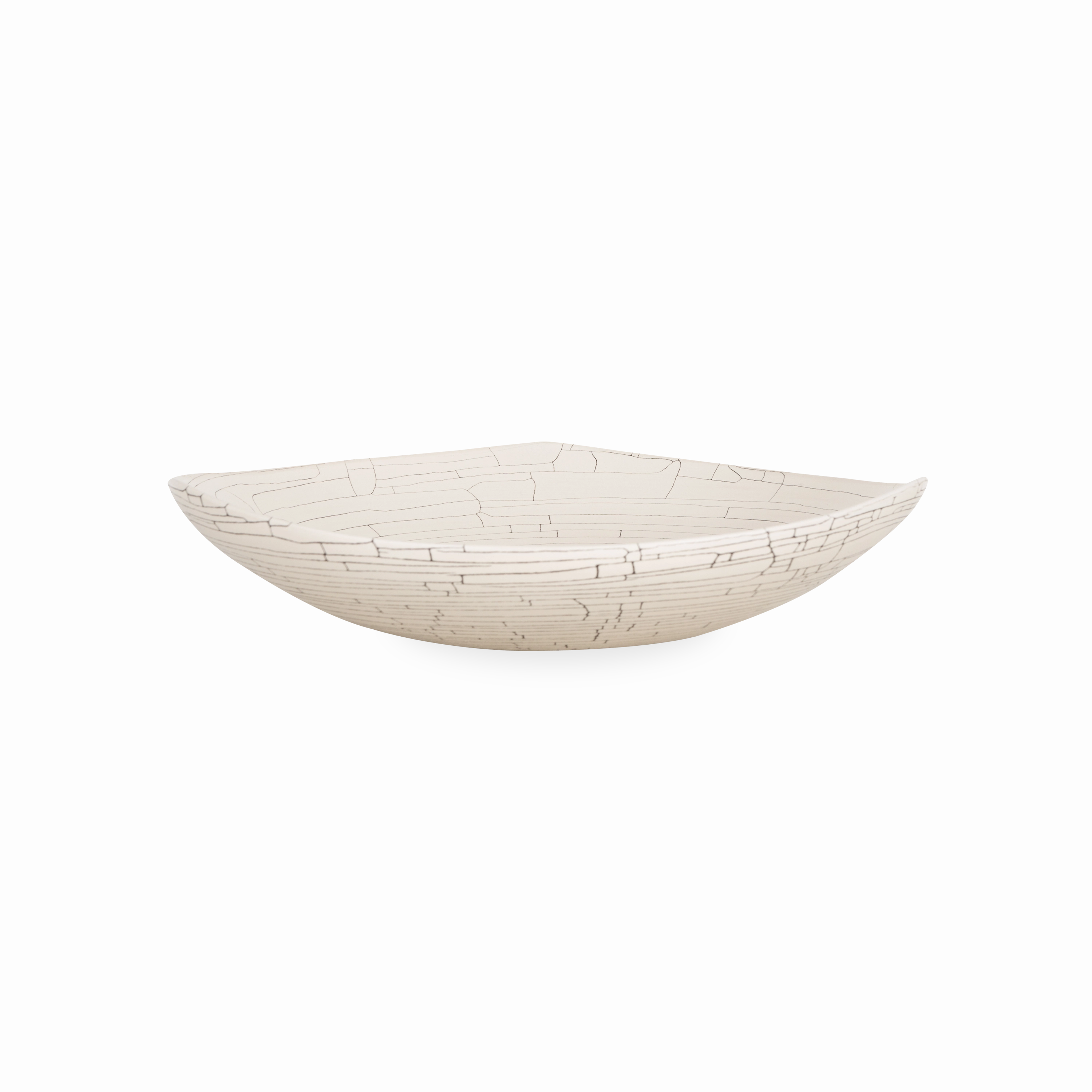 Crackle Triangolo Plate Bowl