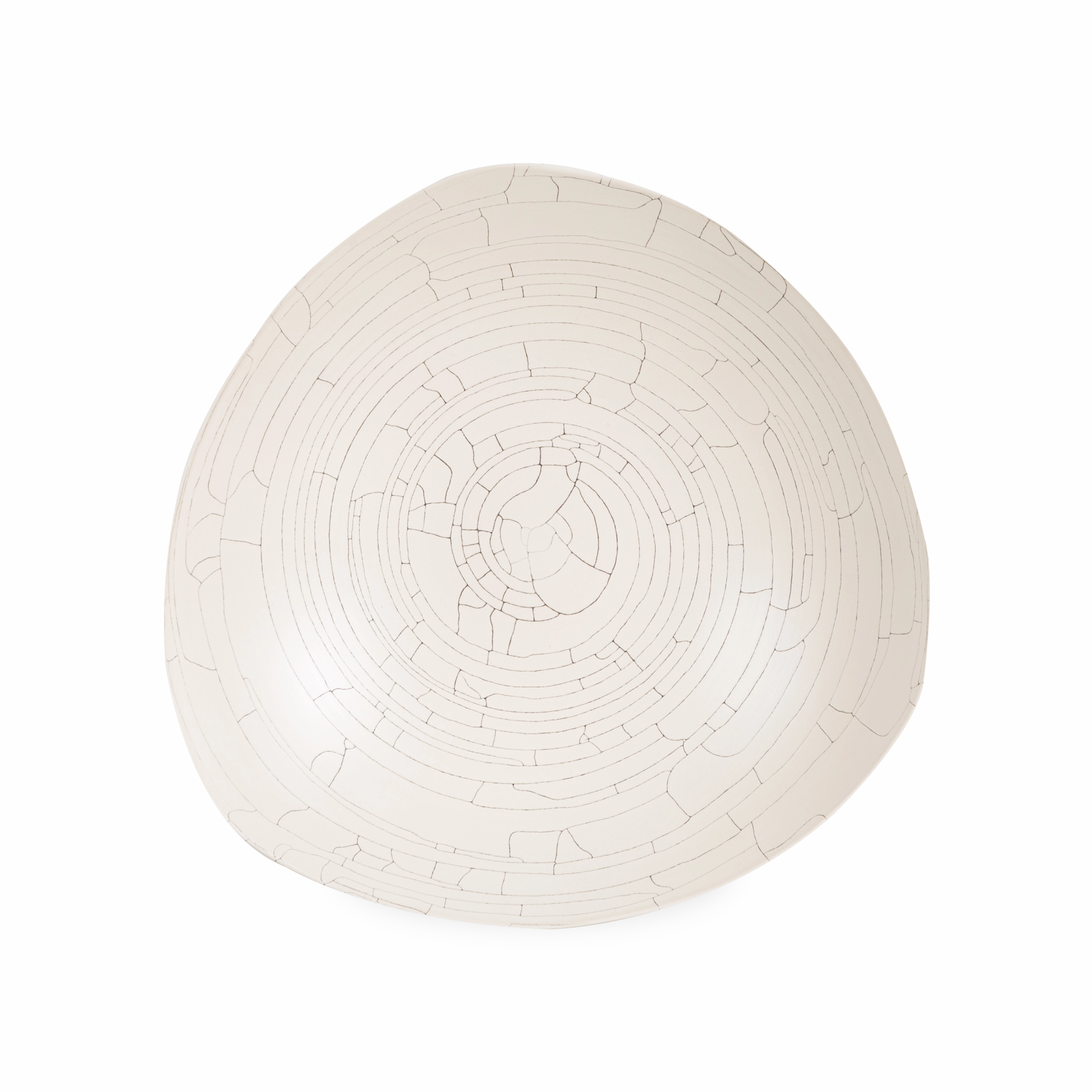 Crackle Triangolo Plate Bowl