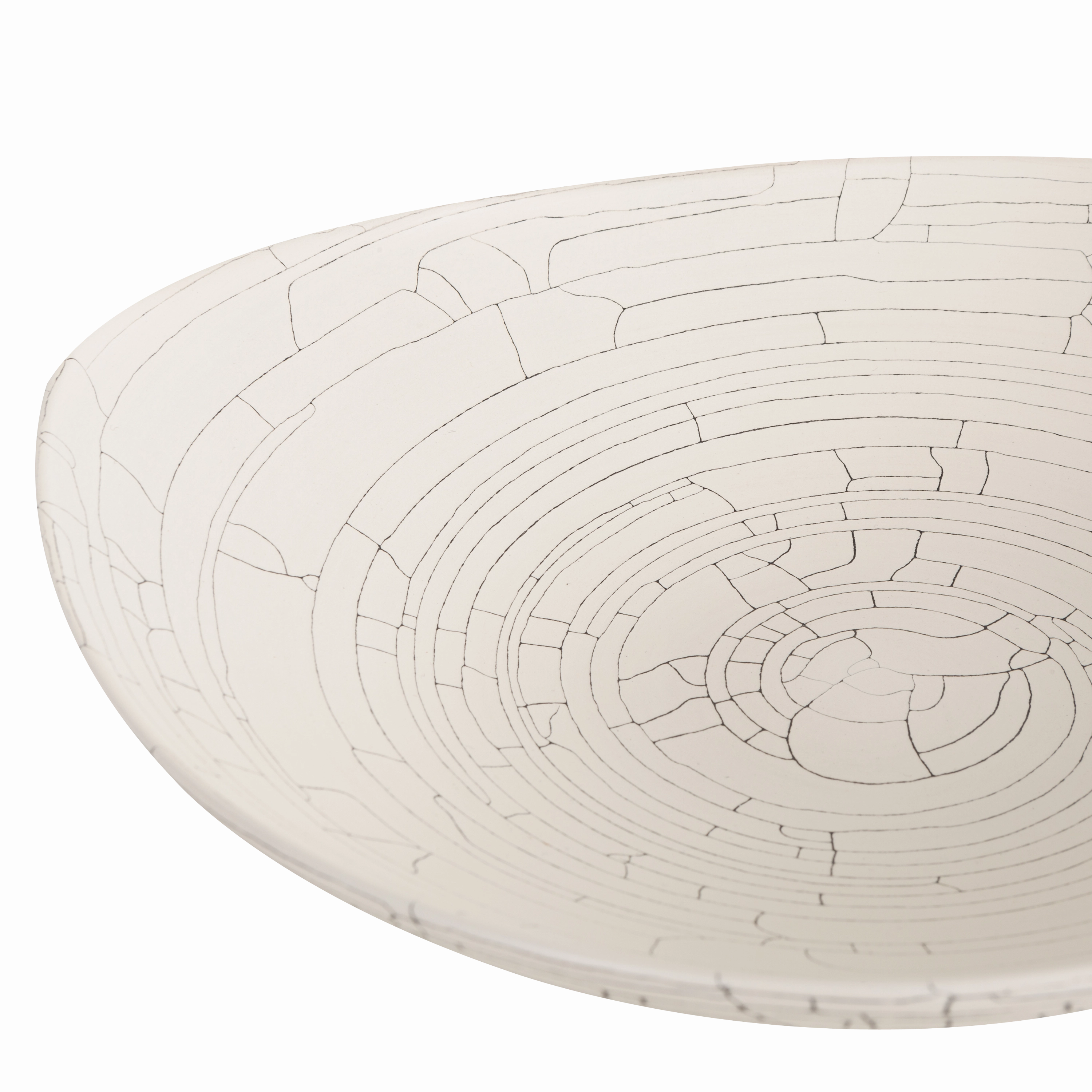 Crackle Triangolo Plate Bowl