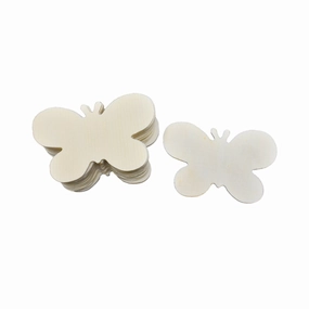 Craft Wood Butterflies, Natural, 8cm or 3-1/8-Inch, 12-Count wooden room decoration