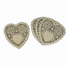 Craft Wood Laser Cut Wood Hearts, Natural, 3-Inch, 4-Piece wooden room decoration