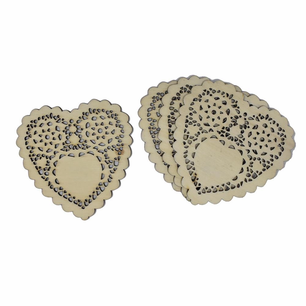 Craft Wood Laser Cut Wood Hearts, Natural, 3-Inch, 4-Piece wooden room decoration