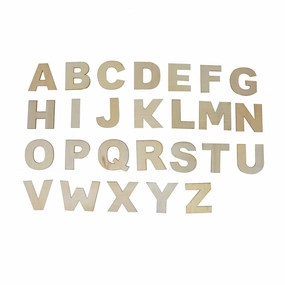 Craft Wood Letters, Natural, 3-Inch, 26-Piece wooden room decoration