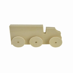 Craft Wood Transport Truck With Wheels, 3-3/8-Inch wooden room decoration