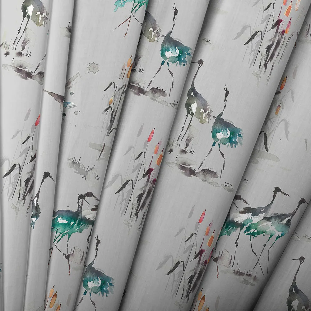 Cranes Printed Made to Measure Roman Blinds Cobalt