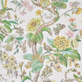 Cranley Garden Wallpaper in Pink paper wall covering
