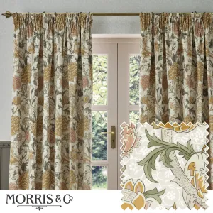 Cray Floral Velvet Pencil Pleat Curtains Stone/Clay modern fashion rug  