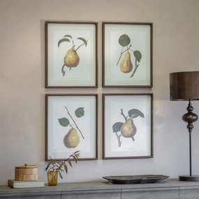 Croston Set of Four Pear Framed Prints 50cm modern mural painting