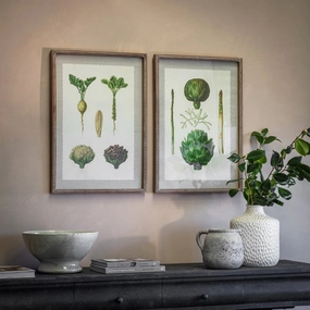 Croston Set of Two Asparagus and Artichoke Framed Prints 70cm modern mural painting