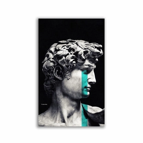 Crying David by Mr. Underdott framed mural artwork