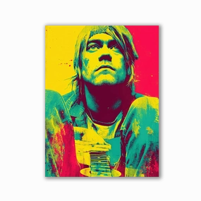 Curt Cobain by Frank Daske framed mural artwork