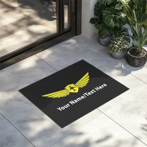 Customizable Name & Badge Designed Door Mats door entrance rug