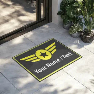 Customizable Name & "Special" Badge Designed Door Mats door entrance rug