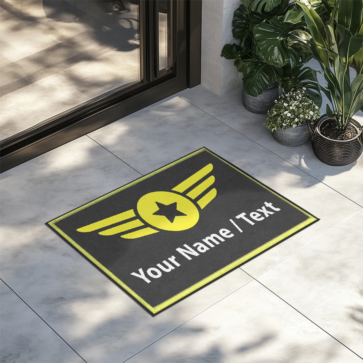 Customizable Name & "Special" Badge Designed Door Mats door entrance rug
