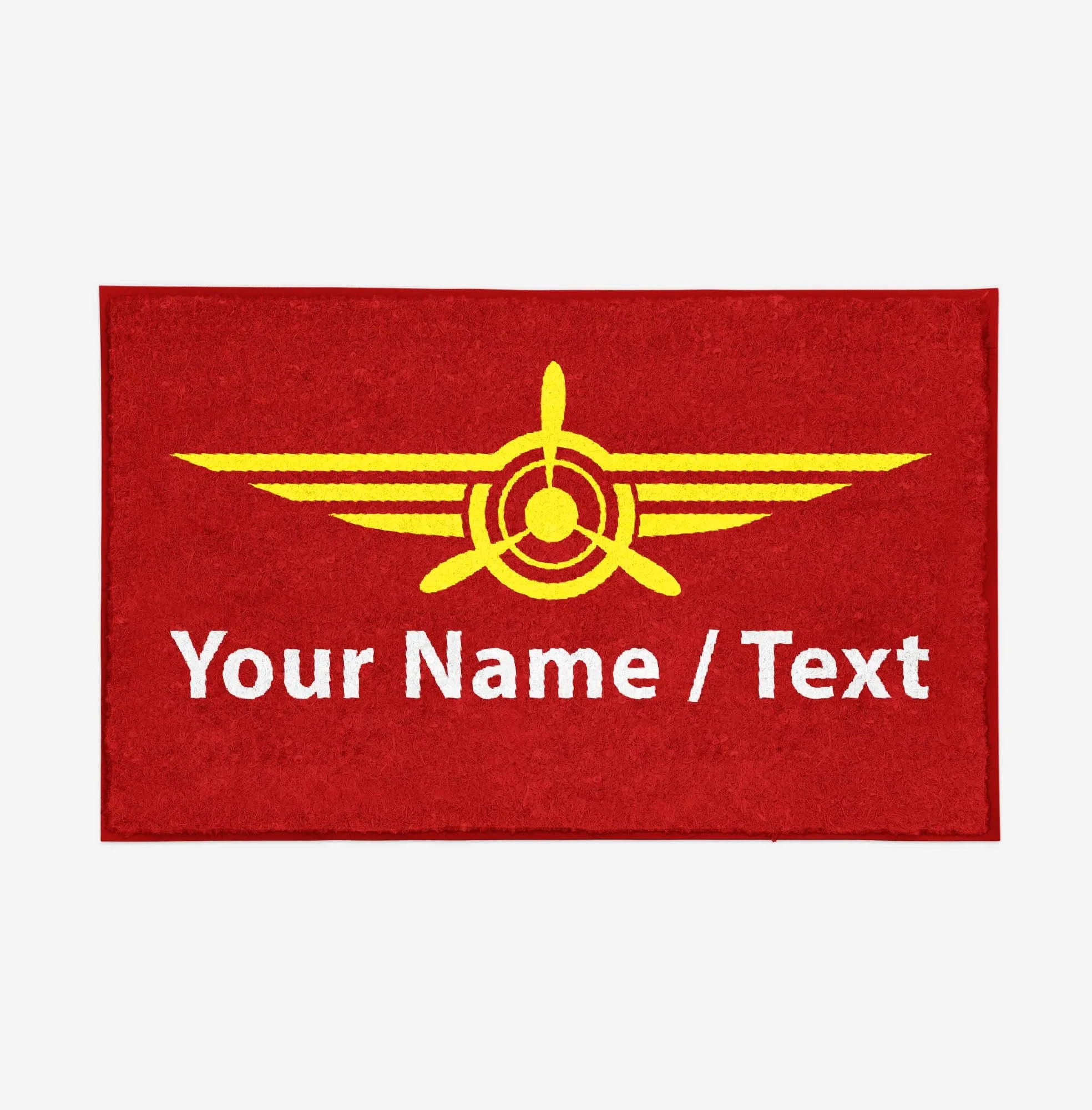 Customizable Name/Text & Badge (3) Designed Door Mats