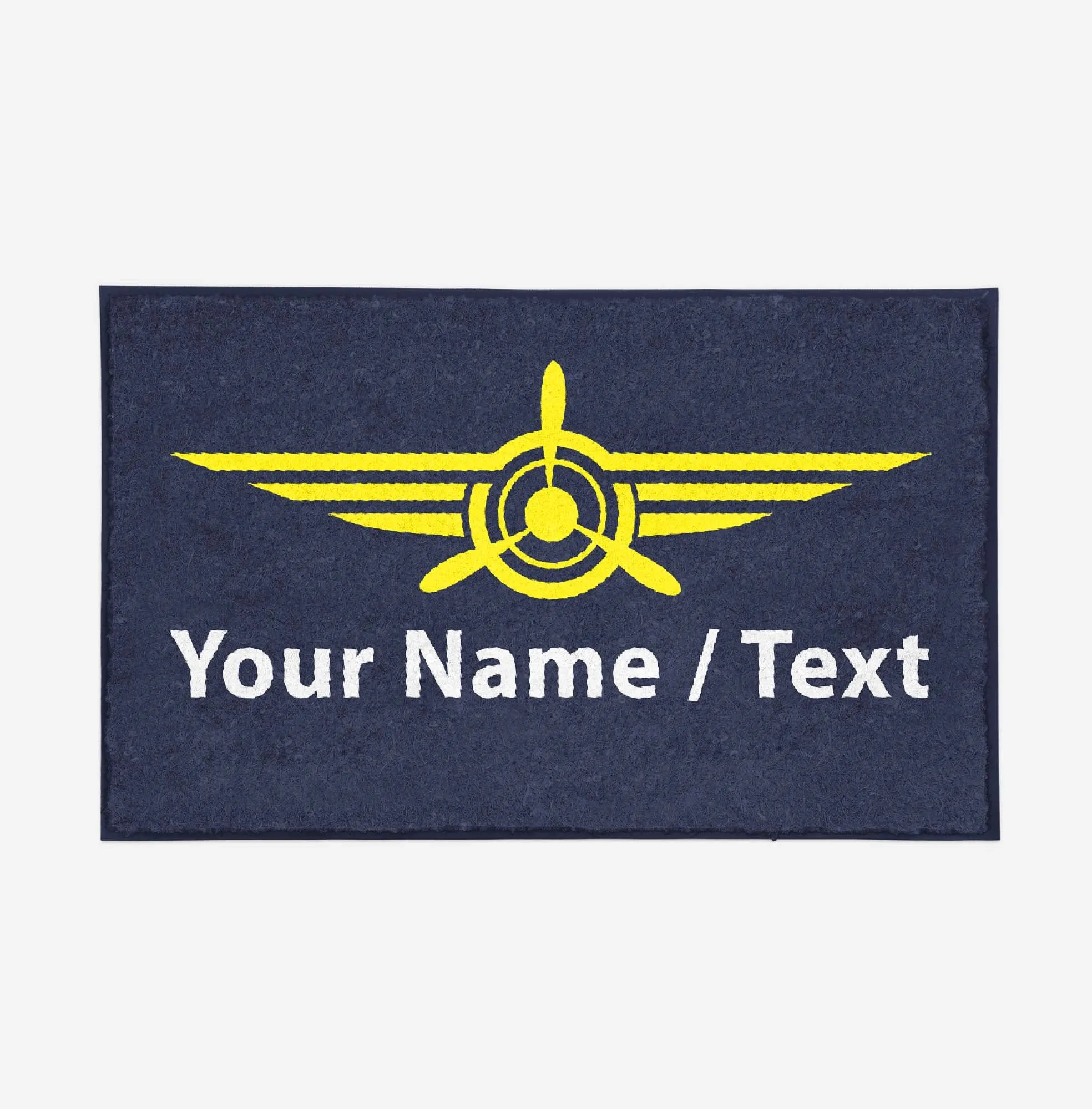 Customizable Name/Text & Badge (3) Designed Door Mats