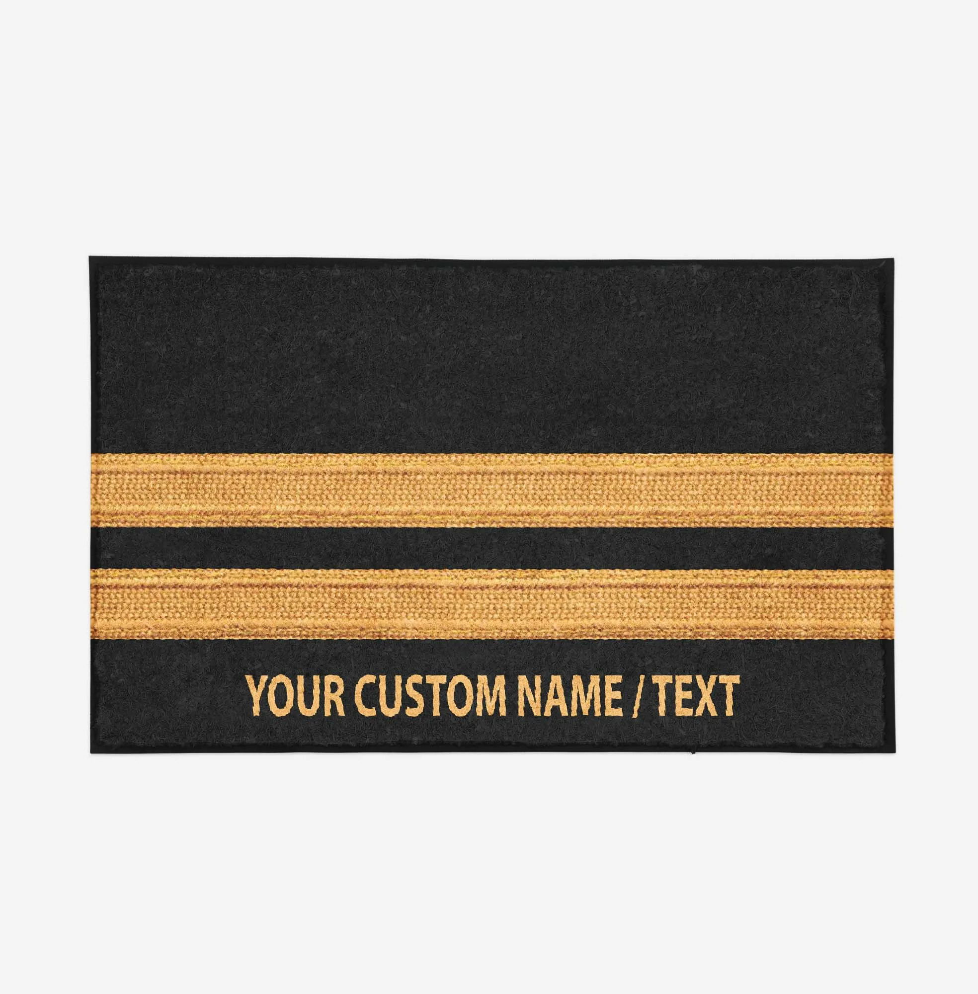 Customizable Original Golden Pilot Epaulettes (4,3,2 Lines) Designed Door Mats