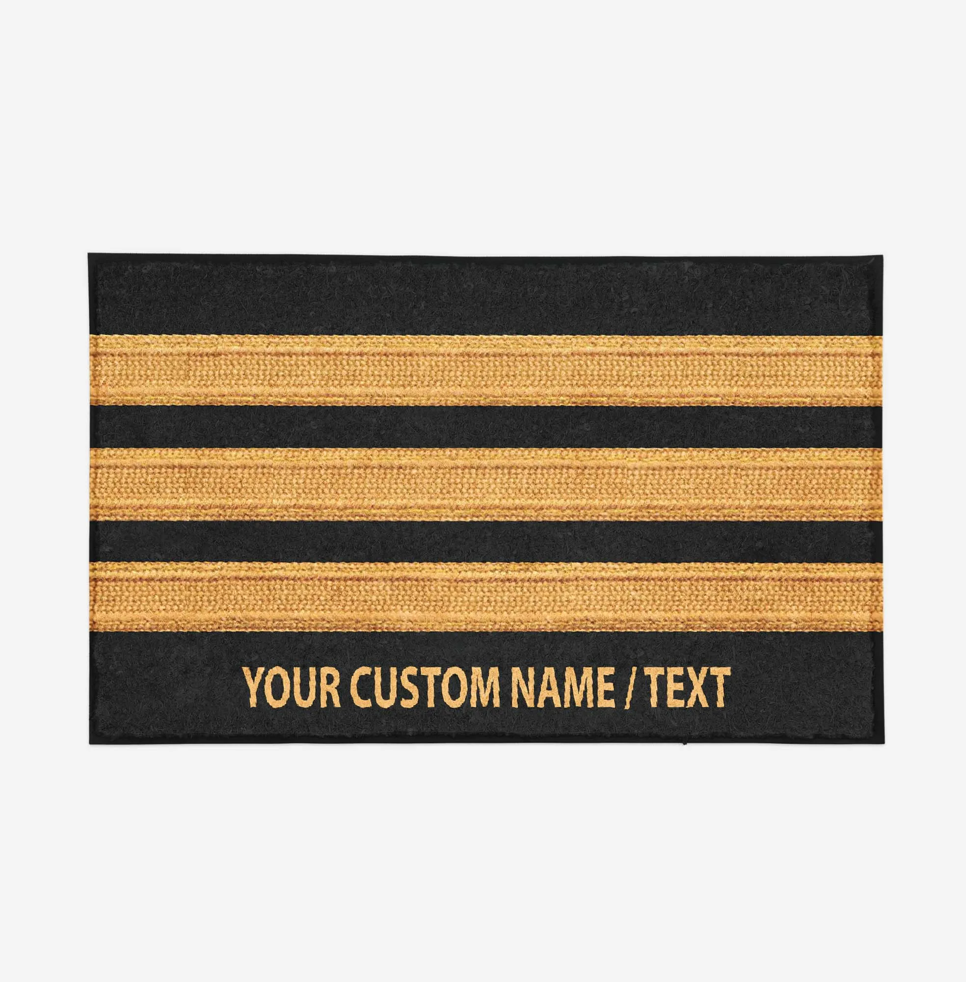 Customizable Original Golden Pilot Epaulettes (4,3,2 Lines) Designed Door Mats