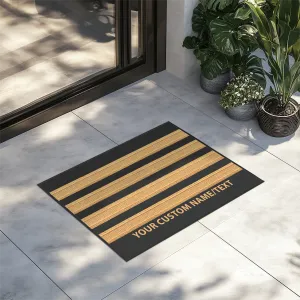 Customizable Original Golden Pilot Epaulettes (4,3,2 Lines) Designed Door Mats door entrance rug