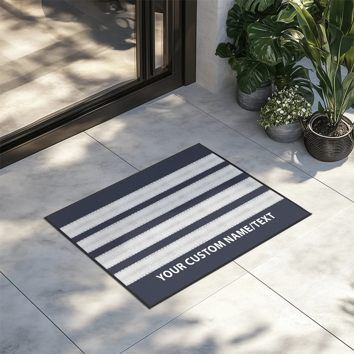 Customizable "SILVER" Pilot Epaulettes (4,3,2 Lines) Designed Door Mats door entrance rug