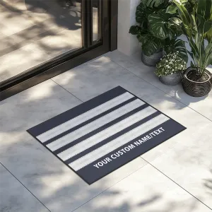 Customizable "SILVER" Pilot Epaulettes (4,3,2 Lines) Designed Door Mats door entrance rug