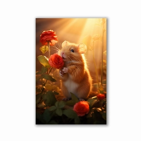 Cute Hamster by Markus Mikolai framed mural artwork