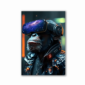 Cyber Ape Alberto by Dj vu framed mural artwork