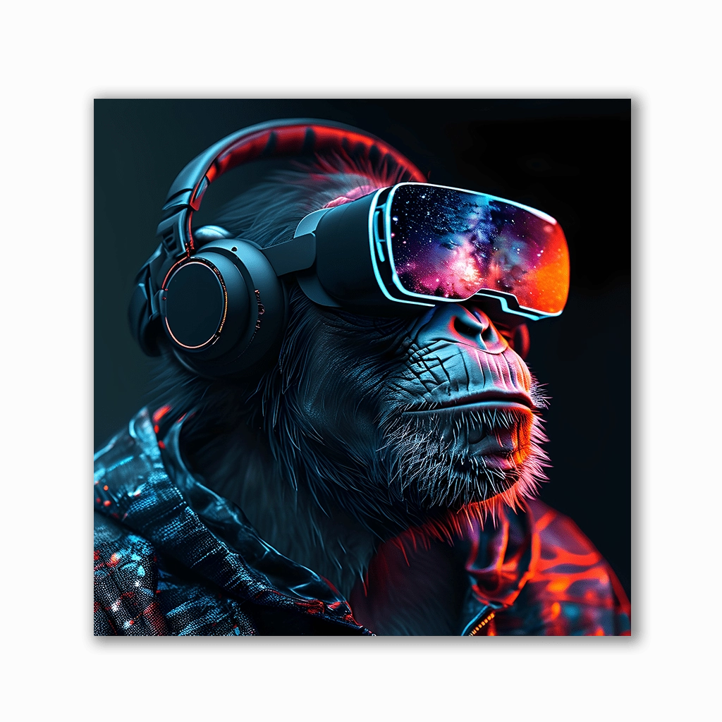 Cyber Ape Giorggio by Dj vu framed mural artwork