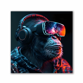 Cyber Ape Giorggio by Dj vu framed mural artwork