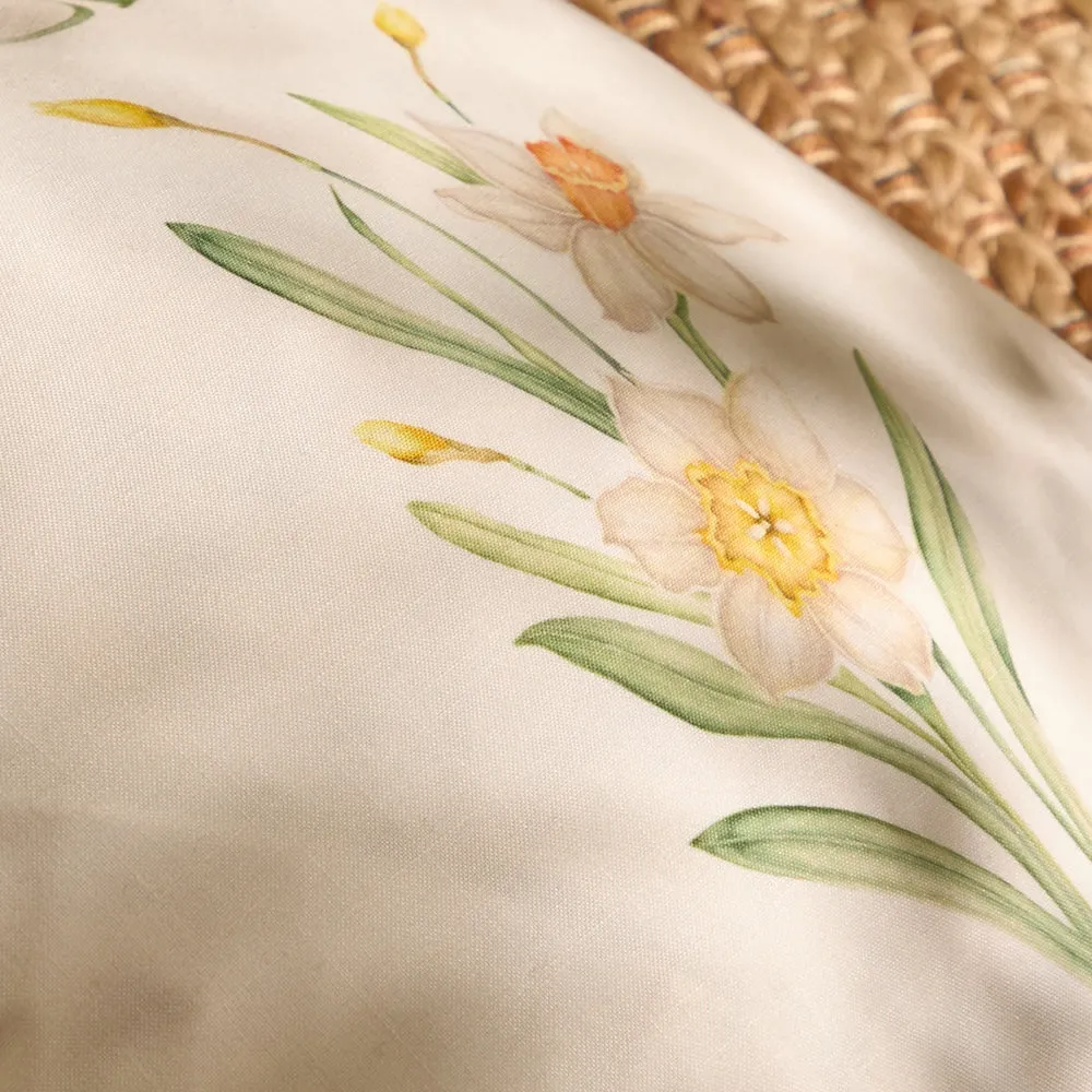 Daffodil Printed Outdoor Cushion Yellow