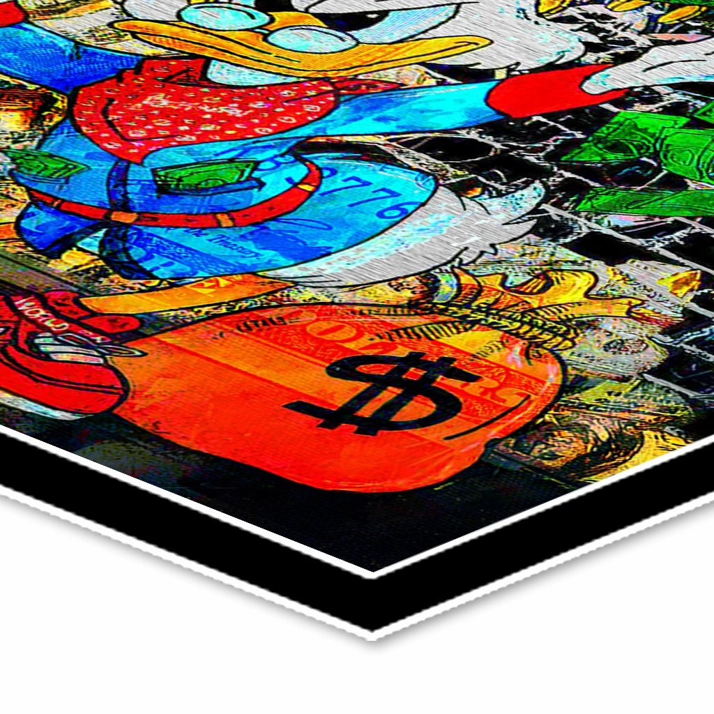 Dagobert the Artist Brushed on AluDibond