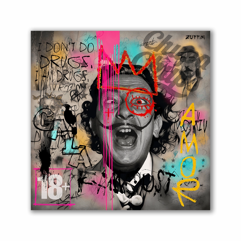 Daliii Crazyyy by Zuppini framed mural artwork