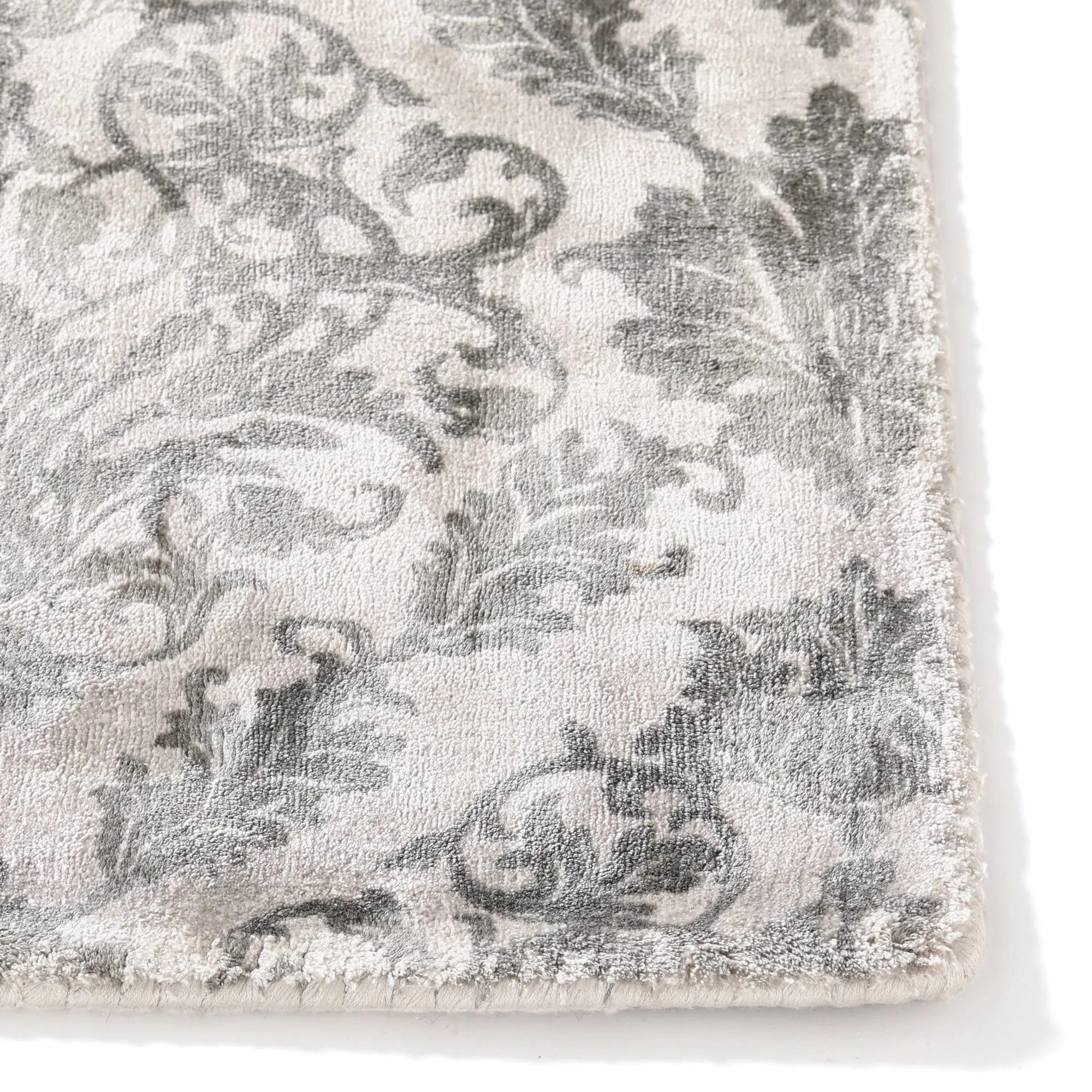 Damask Viscose Rug M 2000  1400 Light Gray