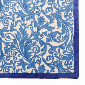 Damask Print Tablecloth, Blue mini desktop sculpture