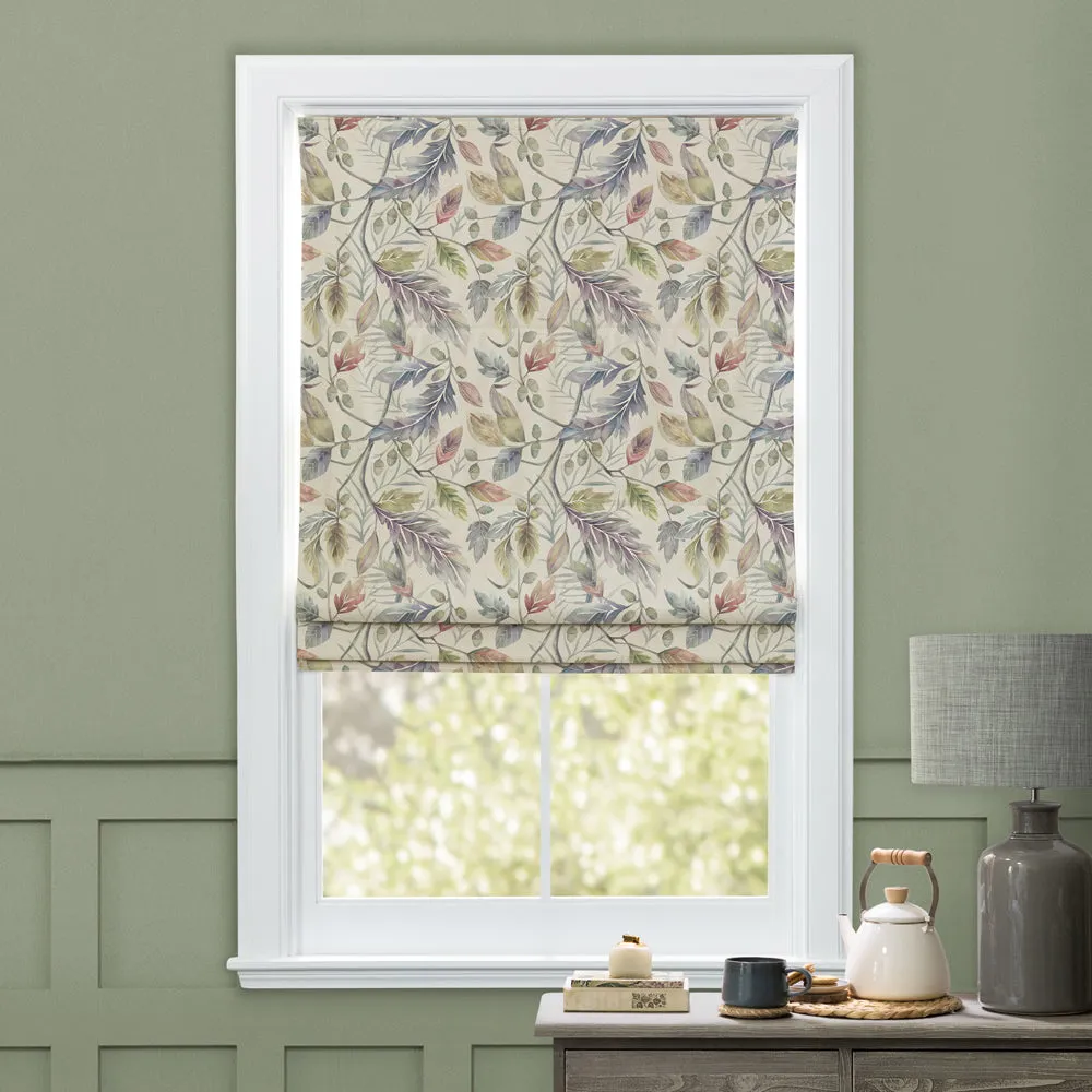 Danbury Printed Cotton Made to Measure Roman Blinds Loganberry