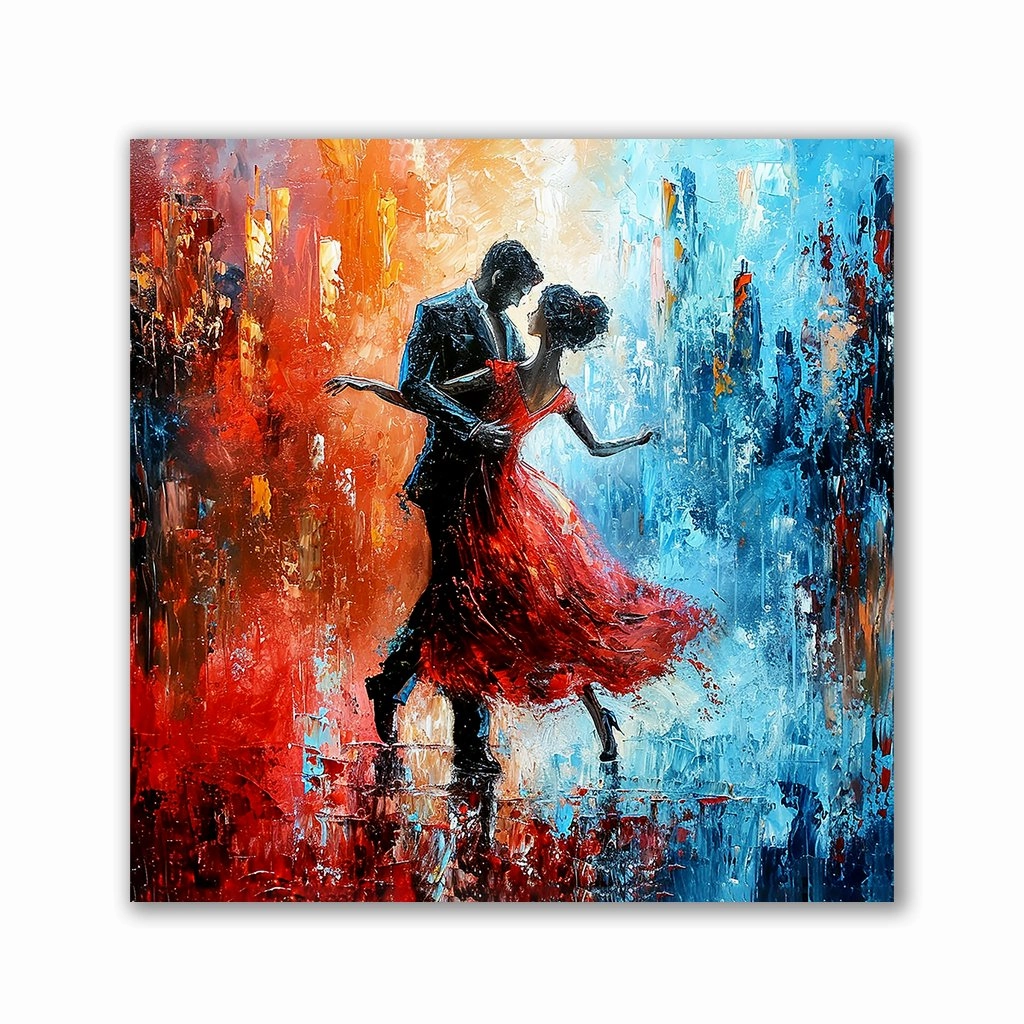 Dancing Couples by Catill framed mural artwork