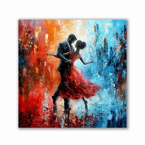 Dancing Couples by Catill framed mural artwork