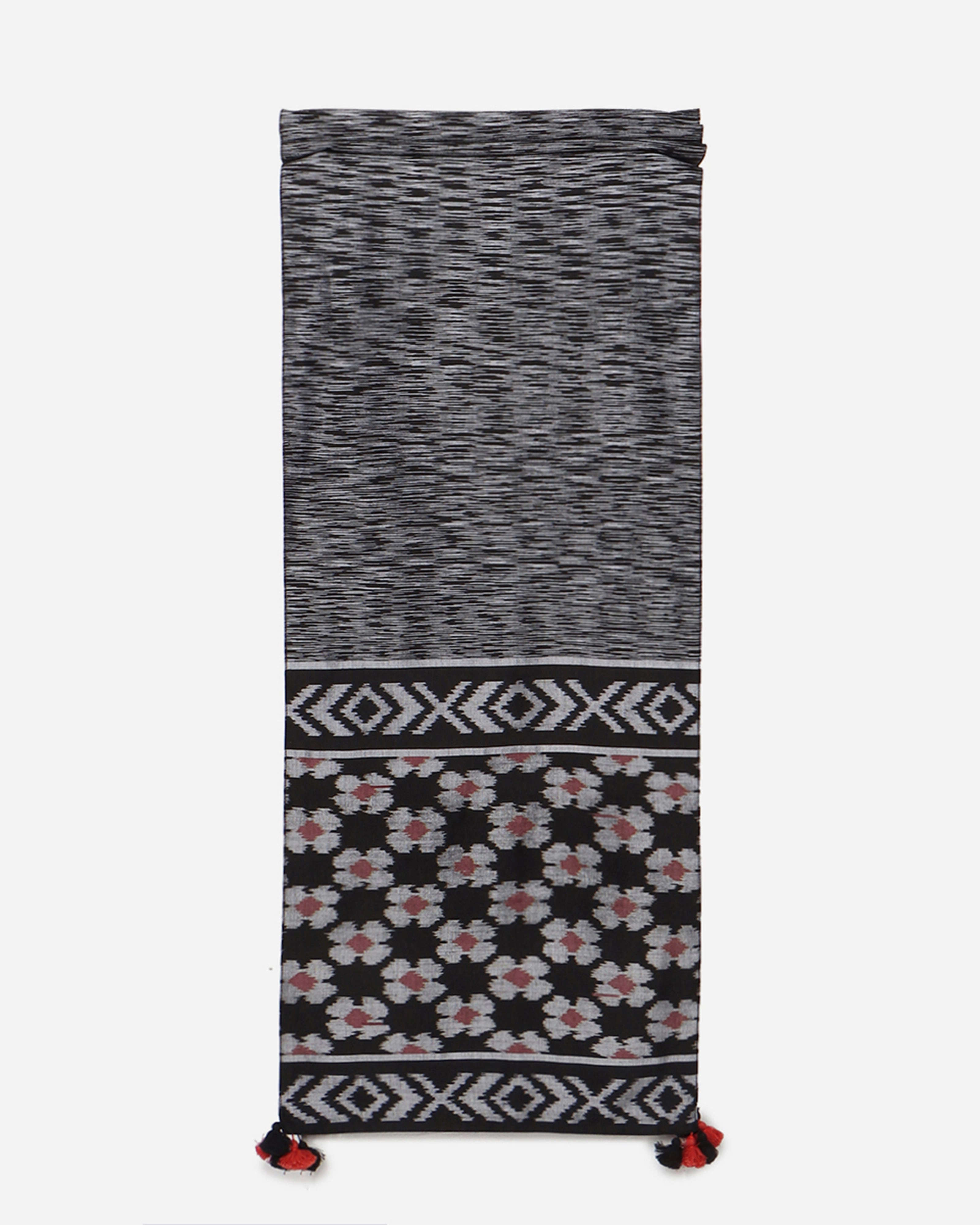 Danveer Weft Ikat Cotton Silk Table Runner ceramic table ornament