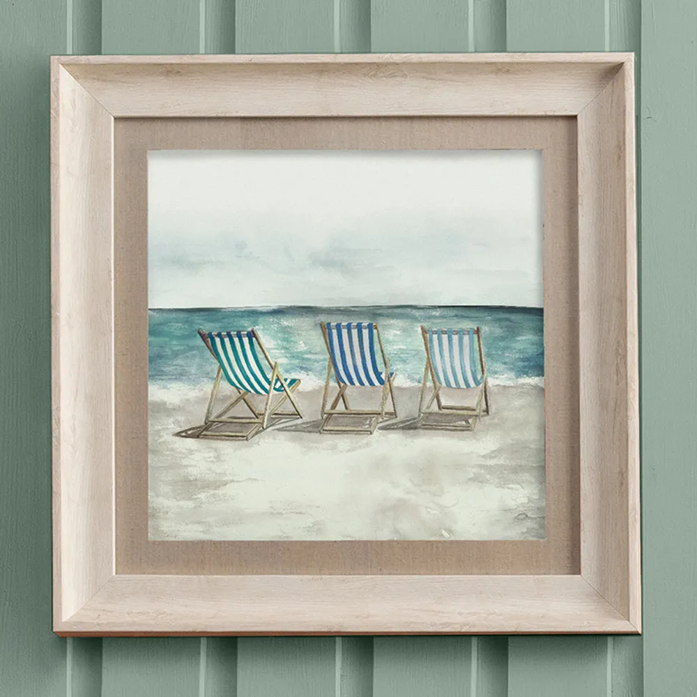 Deck Chair Framed Print Birch