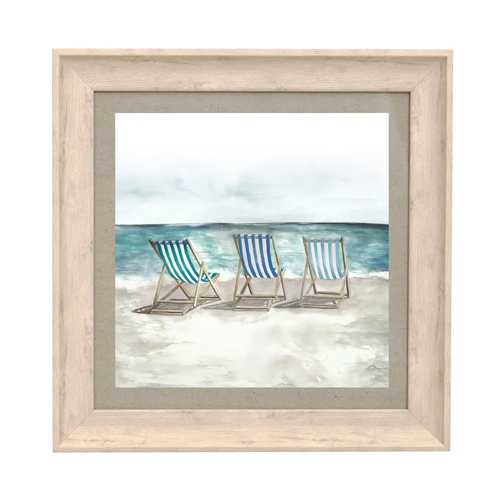 Deck Chair Framed Print Birch