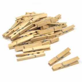 Decorative Natural Wooden Clothespin, 3-Inch, 36-Piece wooden room decoration