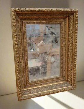 DEEP CUT GILT FRAME MIRROR artistic wall mural