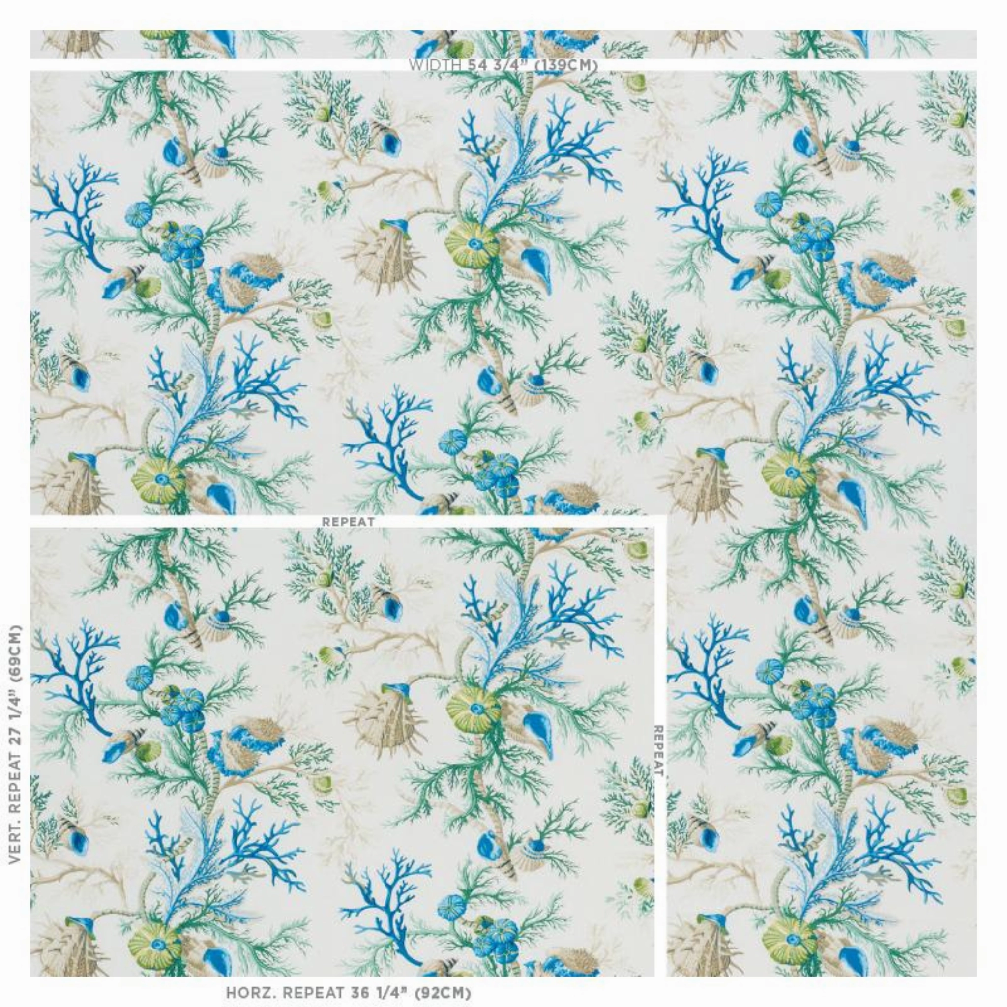 Del Tesoro in Blue & Green Fabric